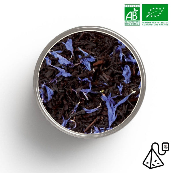 Schwarzer Tee Blue Earl Grey (Bergamotte) BIO - Kräutertee