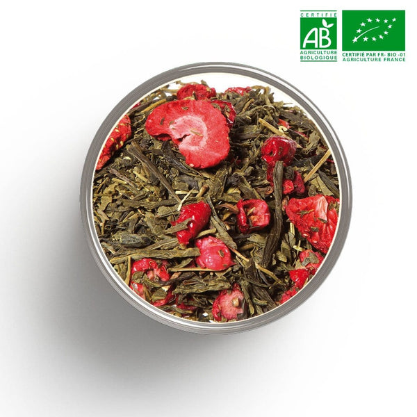 Grüner Tee Preiselbeere (Erdbeere-Cranberry) BIO in Großpackungen
